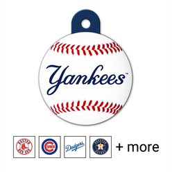 Quick-Tag MLB Circle Personalized Dog & Cat ID Tag, Large, New York Yankees