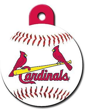 Show full view: Quick-Tag MLB Circle Personalized Dog & Cat ID Tag, Large, St. Louis Cardinals slide 3 of 4