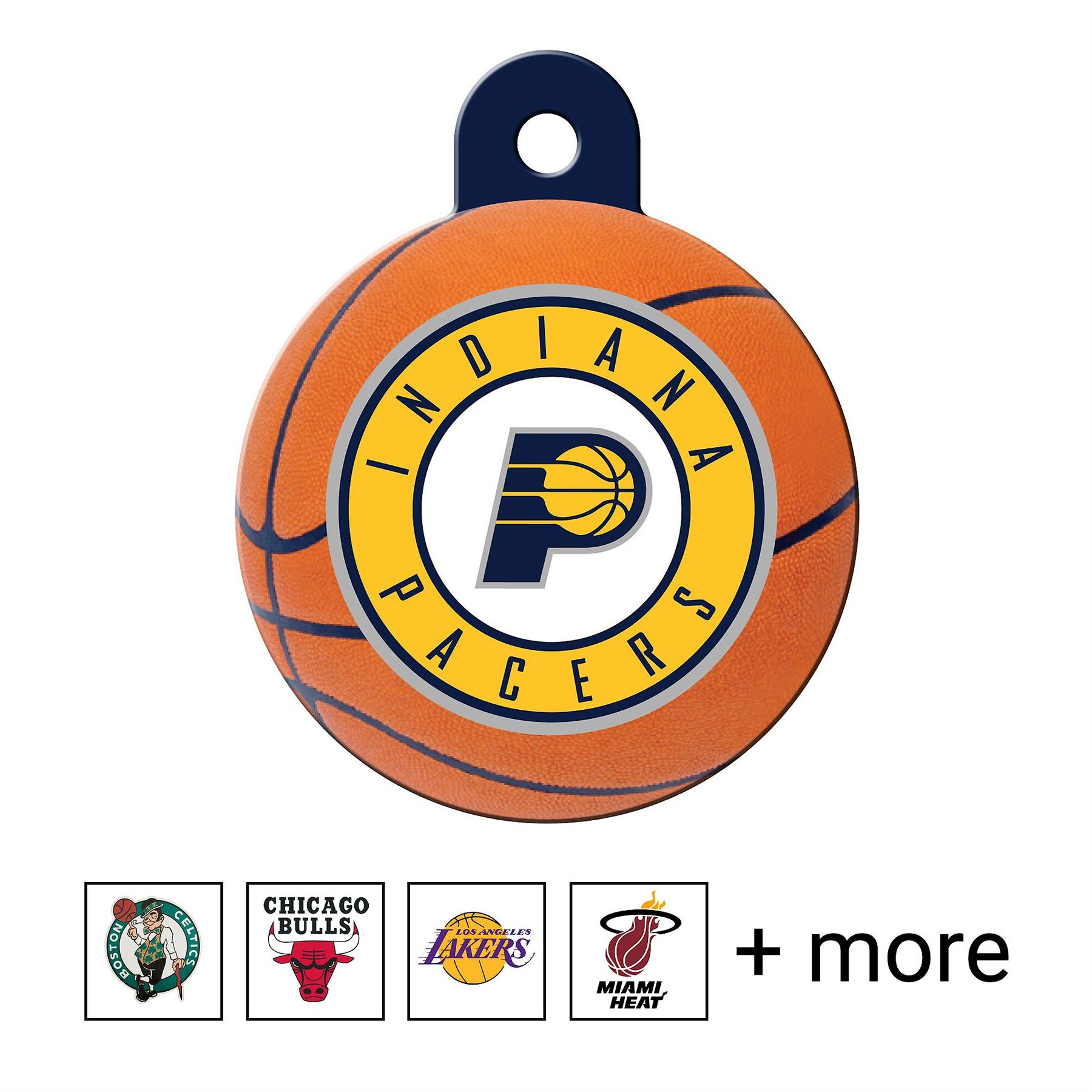 Indiana Pacers, NBA Circle Dog & Cat ID Tag, Large, Quick-Tag