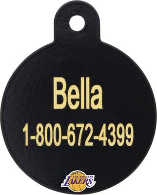 Show full view: Quick-Tag NBA Circle Personalized Dog & Cat ID Tag, Large, LA Lakers slide 3 of 5