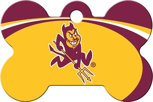 Show full view: Quick-Tag NCAA Bone Personalized Dog ID Tag, Large, Arizona State Sun Devils slide 4 of 5