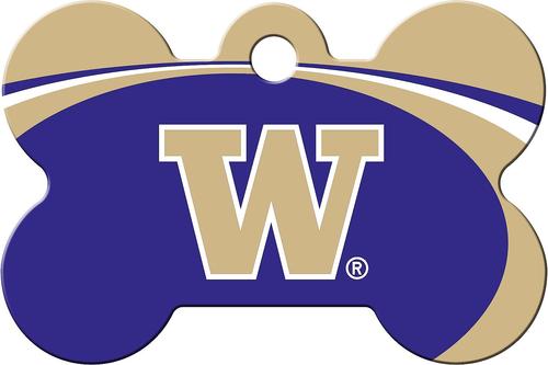 Show full view: Quick-Tag NCAA Bone Personalized Dog ID Tag, Large, Washington Huskies slide 3 of 4