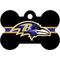 Show in main carousel: Quick-Tag NFL Bone Personalized Dog ID Tag, Large, Baltimore Ravens slide 1 of 4