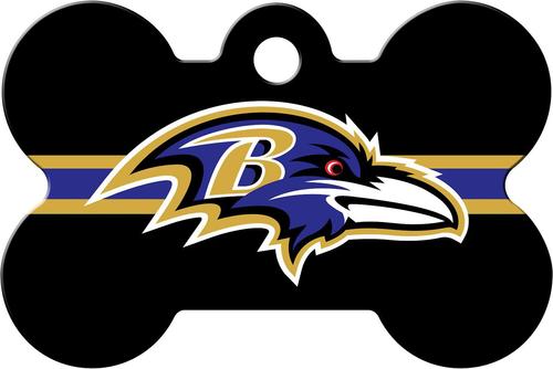Show full view: Quick-Tag NFL Bone Personalized Dog ID Tag, Large, Baltimore Ravens slide 1 of 4