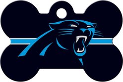 Quick-Tag NFL Bone Personalized Dog ID Tag, Large, Carolina Panthers