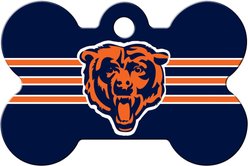 Quick-Tag NFL Bone Personalized Dog ID Tag, Large, Chicago Bears