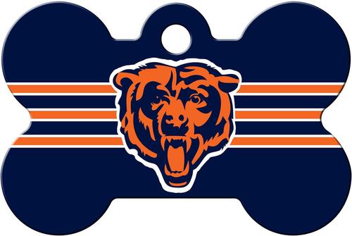 Show full view: Quick-Tag NFL Bone Personalized Dog ID Tag, Large, Chicago Bears slide 1 of 4