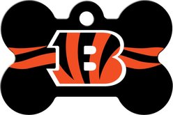 Quick-Tag NFL Bone Personalized Dog ID Tag, Large, Cincinnati Bengals