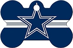 Quick-Tag NFL Bone Personalized Dog ID Tag, Large, Dallas Cowboys