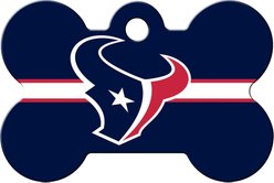 Quick-Tag NFL Bone Personalized Dog ID Tag, Large, Houston Texans