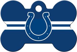 Quick-Tag NFL Bone Personalized Dog ID Tag, Large, Indianapolis Colts
