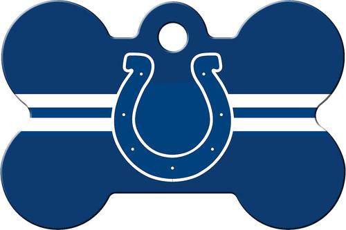 Show full view: Quick-Tag NFL Bone Personalized Dog ID Tag, Large, Indianapolis Colts slide 3 of 4
