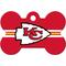 Show in main carousel: Quick-Tag NFL Bone Personalized Dog ID Tag, Large, Kansas City Chiefs slide 3 of 4