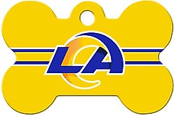 Quick-Tag NFL Bone Personalized Dog ID Tag, Large, LA Rams