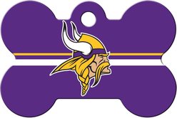 Quick-Tag NFL Bone Personalized Dog ID Tag, Large, Minnesota Vikings