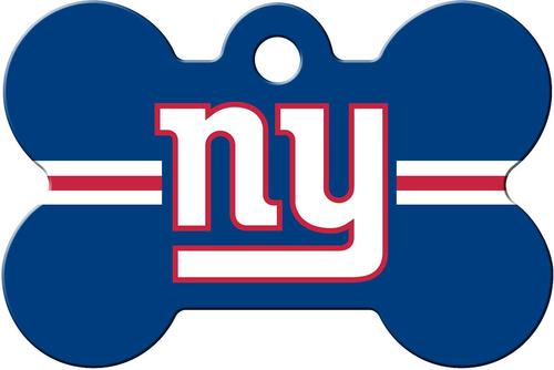 Show full view: Quick-Tag NFL Bone Personalized Dog ID Tag, Large, New York Giants slide 1 of 4
