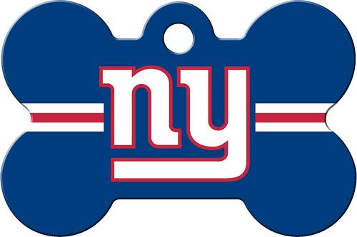 Show full view: Quick-Tag NFL Bone Personalized Dog ID Tag, Large, New York Giants slide 3 of 4