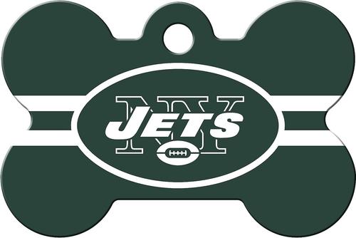 Show full view: Quick-Tag NFL Bone Personalized Dog ID Tag, Large, New York Jets slide 3 of 4