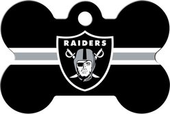 Quick-Tag NFL Bone Personalized Dog ID Tag, Large, Raiders slide 1 of 3