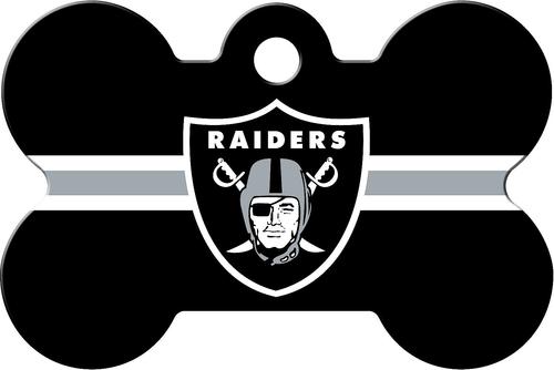 Show full view: Quick-Tag NFL Bone Personalized Dog ID Tag, Large, Raiders slide 3 of 4