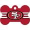 Show in main carousel: Quick-Tag NFL Bone Personalized Dog ID Tag, Large, San Francisco 49ers slide 1 of 5