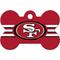 Show in main carousel: Quick-Tag NFL Bone Personalized Dog ID Tag, Large, San Francisco 49ers slide 4 of 5