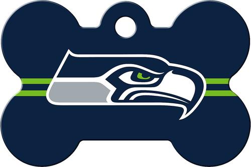 Show full view: Quick-Tag NFL Bone Personalized Dog ID Tag, Large, Seattle Seahawks slide 3 of 4