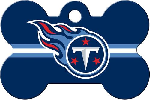 Show full view: Quick-Tag NFL Bone Personalized Dog ID Tag, Large, Tennessee Titans slide 1 of 4