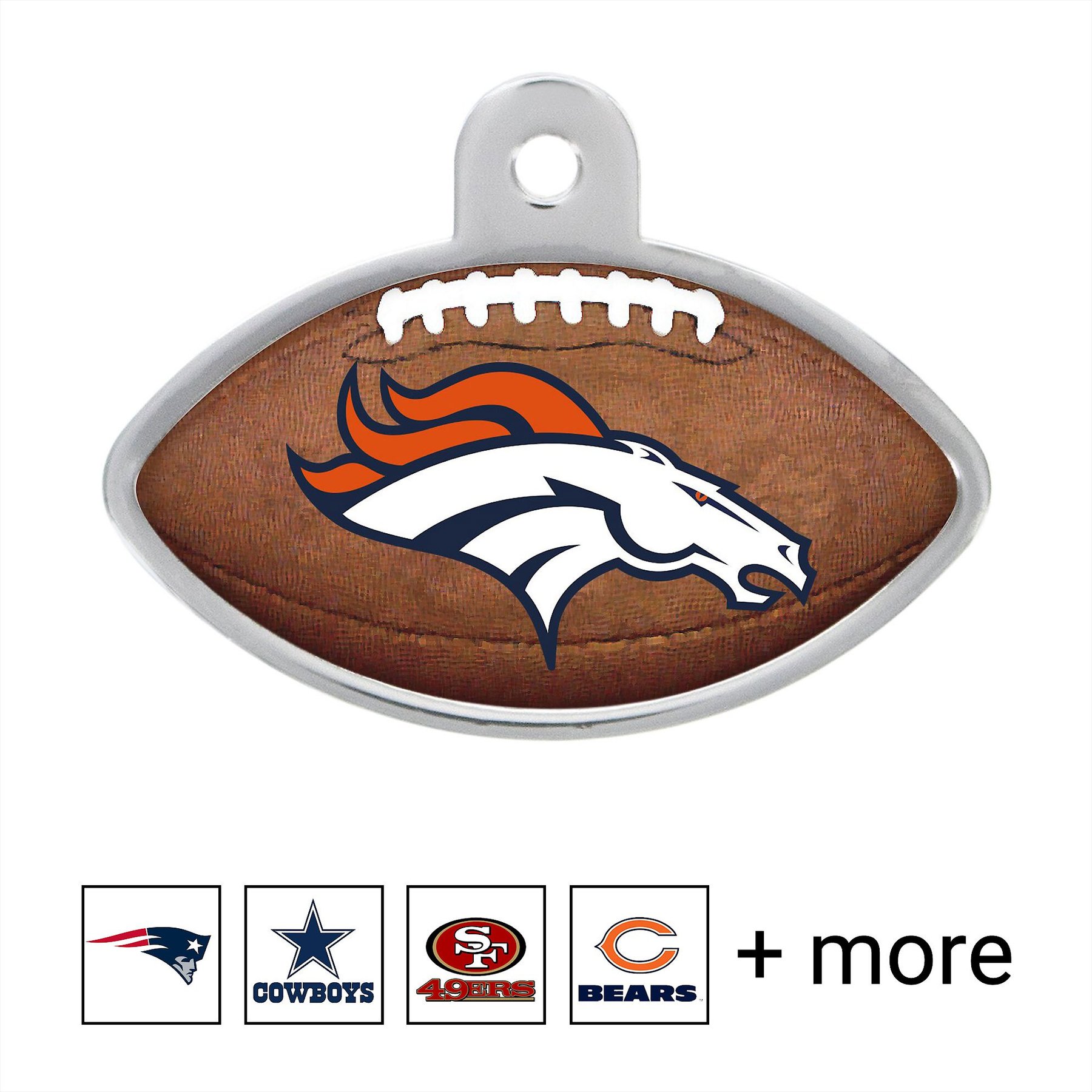 Denver Broncos, NFL Football Dog & Cat ID Tag, Large, Quick-Tag