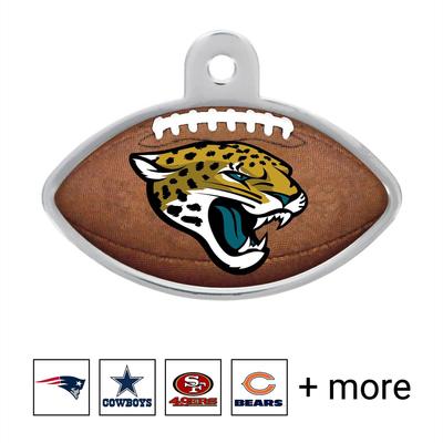 Show full view: Quick-Tag NFL Football Personalized Dog & Cat ID Tag, Large, Jacksonville Jaguars slide 1 of 4