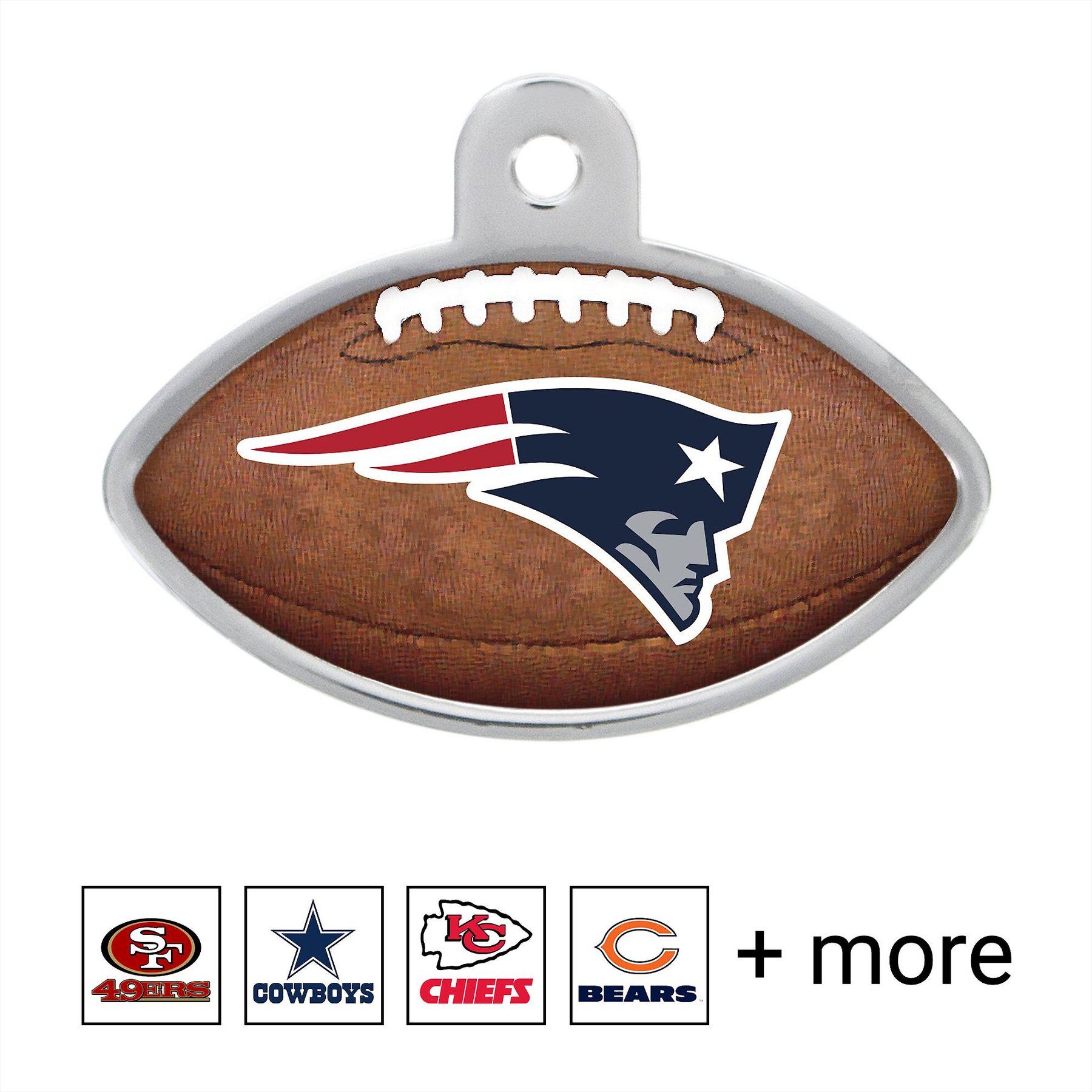 New England Patriots, NFL Football Dog & Cat ID Tag, Large, Quick-Tag
