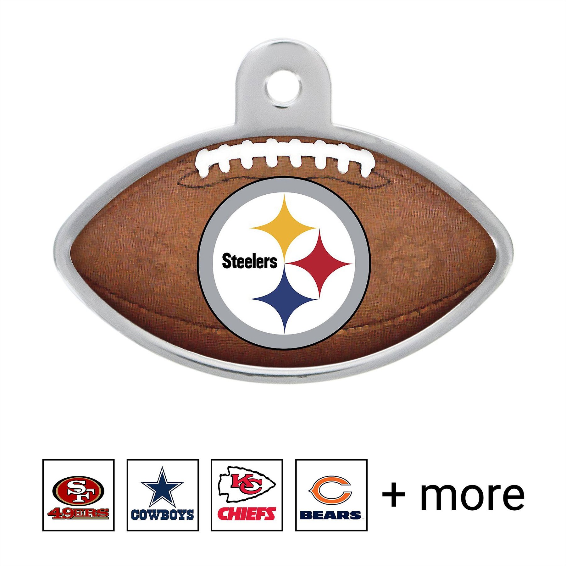 Pittsburgh Steelers, NFL Football Dog & Cat ID Tag, Large, Quick-Tag