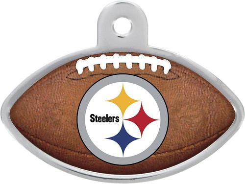 Show full view: Quick-Tag NFL Football Personalized Dog & Cat ID Tag, Large, Pittsburgh Steelers slide 3 of 4
