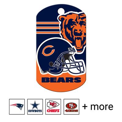 Show full view: Quick-Tag NFL Military Personalized Dog ID Tag, Large, Chicago Bears slide 1 of 5