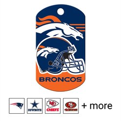 Quick-Tag NFL Military Personalized Dog ID Tag, Large, Denver Broncos