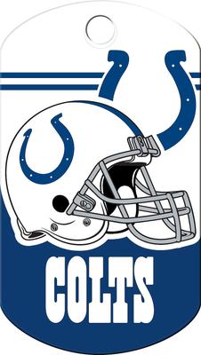 Show full view: Quick-Tag NFL Military Personalized Dog ID Tag, Large, Indianapolis Colts slide 3 of 4