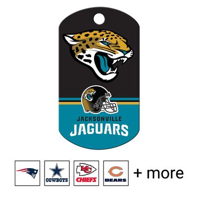 Show full view: Quick-Tag NFL Military Personalized Dog ID Tag, Large, Jacksonville Jaguars slide 1 of 4