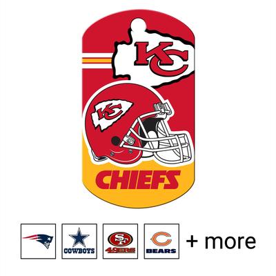 Show full view: Quick-Tag NFL Military Personalized Dog ID Tag, Large, Kansas City Chiefs slide 1 of 4