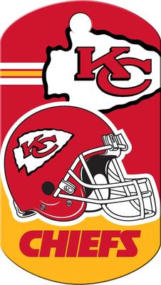 Show full view: Quick-Tag NFL Military Personalized Dog ID Tag, Large, Kansas City Chiefs slide 3 of 4