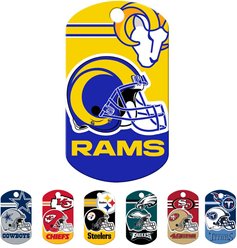 Quick-Tag NFL Military Personalized Dog ID Tag, Large, LA Rams