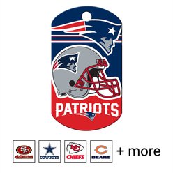 Quick-Tag NFL Military Personalized Dog ID Tag, Large, New England Patriots