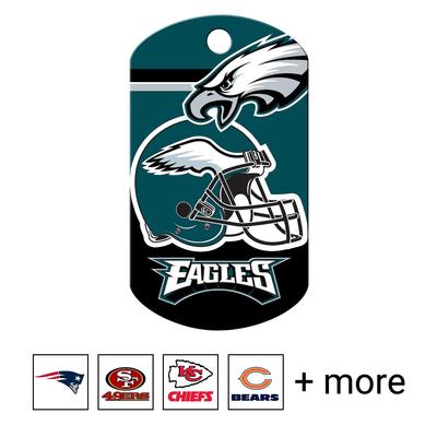 Show full view: Quick-Tag NFL Military Personalized Dog ID Tag, Large, Philadelphia Eagles slide 1 of 4
