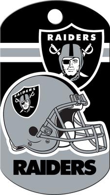 Show full view: Quick-Tag NFL Military Personalized Dog ID Tag, Large, Raiders slide 3 of 4