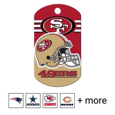 Show full view: Quick-Tag NFL Military Personalized Dog ID Tag, Large, San Francisco 49ers slide 1 of 4