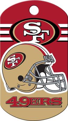 Show full view: Quick-Tag NFL Military Personalized Dog ID Tag, Large, San Francisco 49ers slide 3 of 4