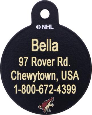Show full view: Quick-Tag NHL Circle Personalized Dog & Cat ID Tag, Large, Arizona Coyotes slide 3 of 5