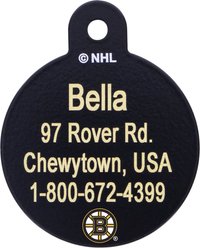 Quick-Tag NHL Circle Personalized Dog & Cat ID Tag, Large, Boston Bruins slide 2 of 3