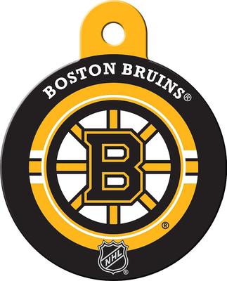 Show full view: Quick-Tag NHL Circle Personalized Dog & Cat ID Tag, Large, Boston Bruins slide 3 of 4