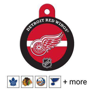 Show full view: Quick-Tag NHL Circle Personalized Dog & Cat ID Tag, Large, Detroit Red Wings slide 1 of 5