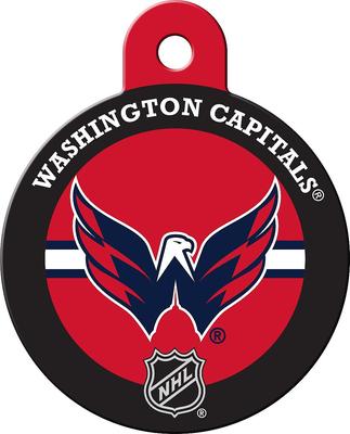 Show full view: Quick-Tag NHL Circle Personalized Dog & Cat ID Tag, Large, Washington Capitals slide 3 of 4